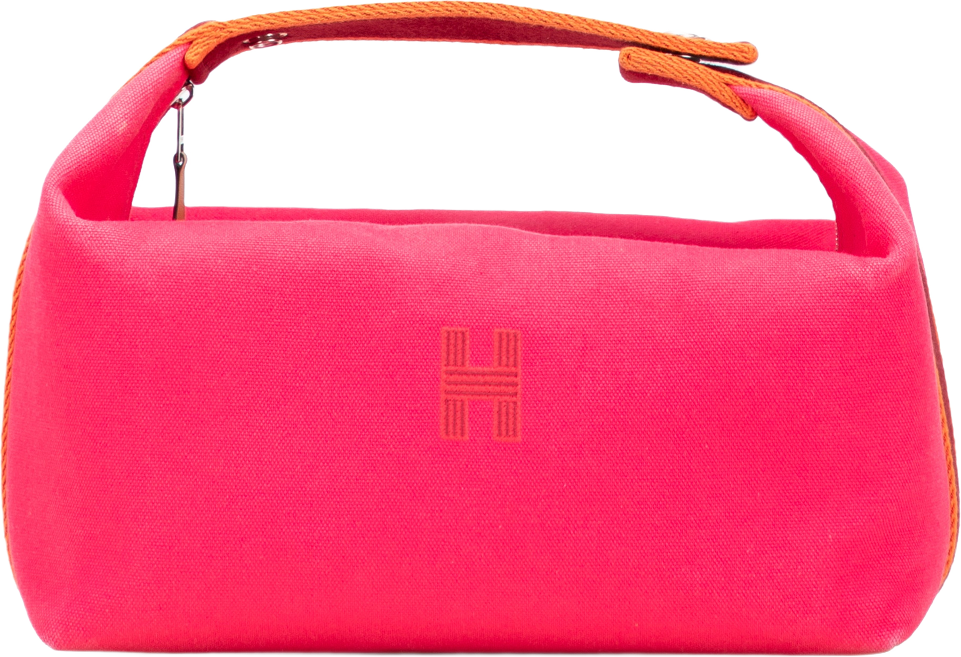 Hermès Large Canvas Bride A Brac, från Luxclusif, i färgen dark pink. Klicka för att öppna bilden i stort format