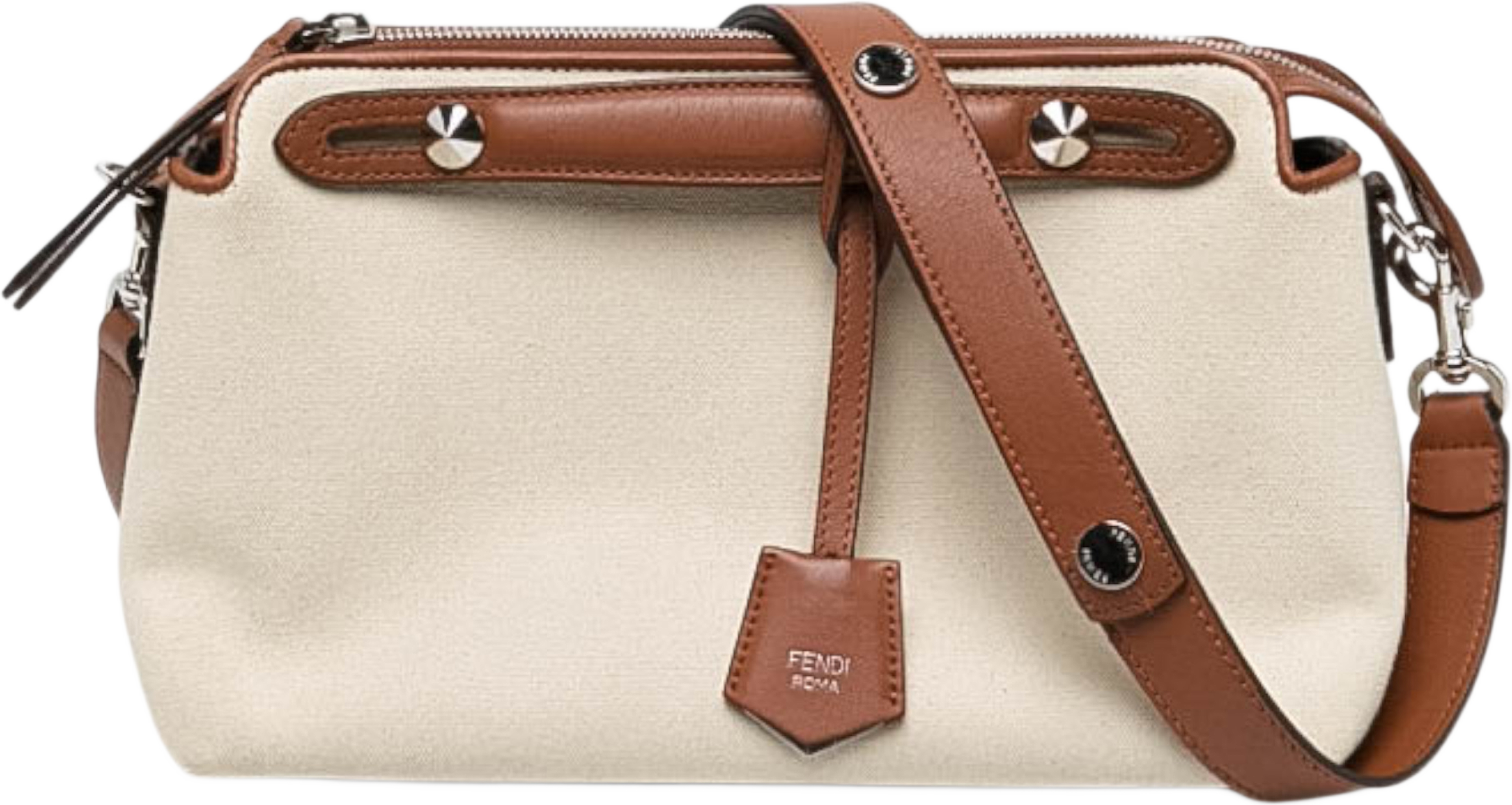 Fendi Medium Canvas By The Way Satchel, från Luxclusif, i färgen brun. Klicka för att öppna bilden i stort format
