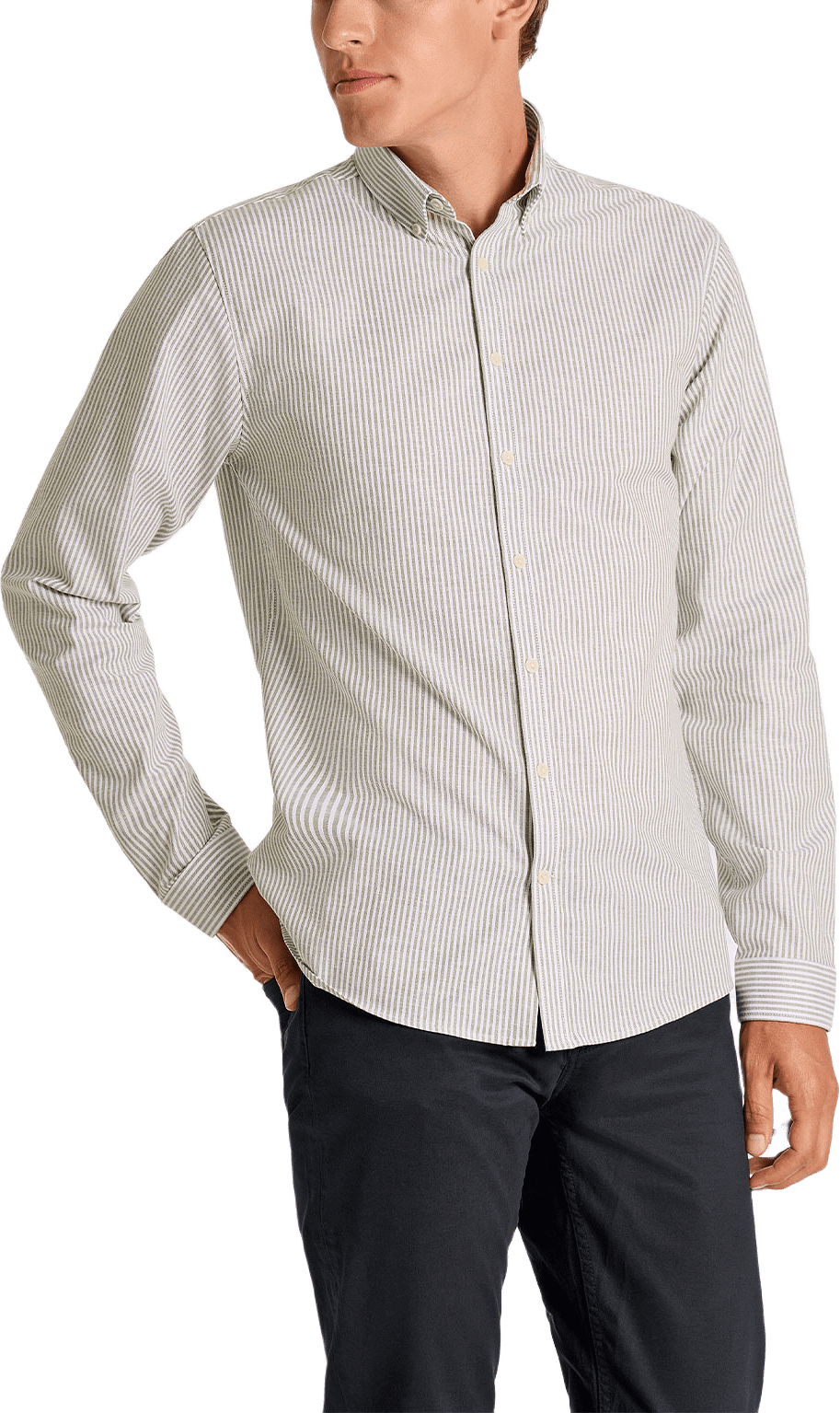 Striped Superflex Oxford L/S