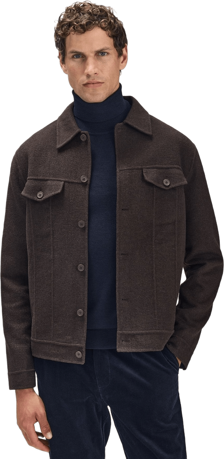 Brown Wool Jacket Flores