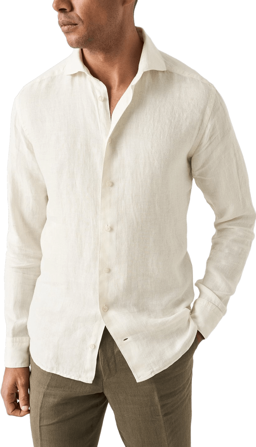 Linne Twill-skjorta Contemporary Fit