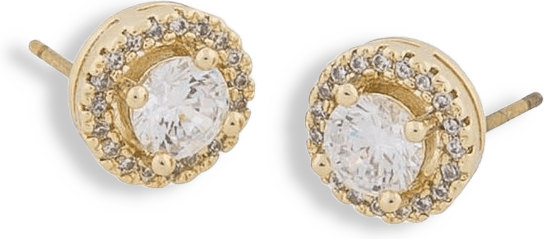 Lou Round Stone Earring