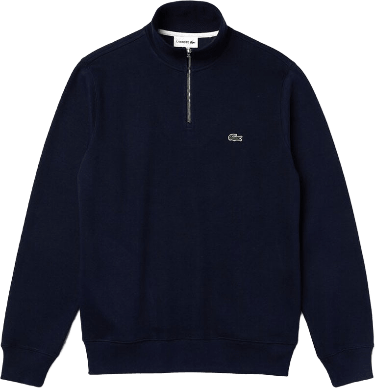 Zippered Stand-Up Collar Cotton Sweatshirt