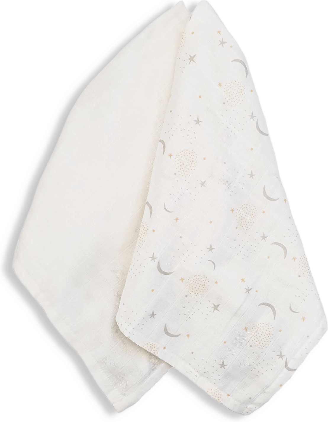 Muslin 2-pack Star-Moon GOTS