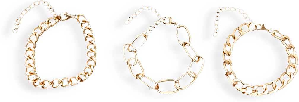 3 Pack Armband Olika Modeller Kedjor