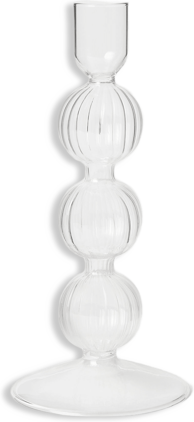 Ljusstake i glas SWIRL 21,5 cm