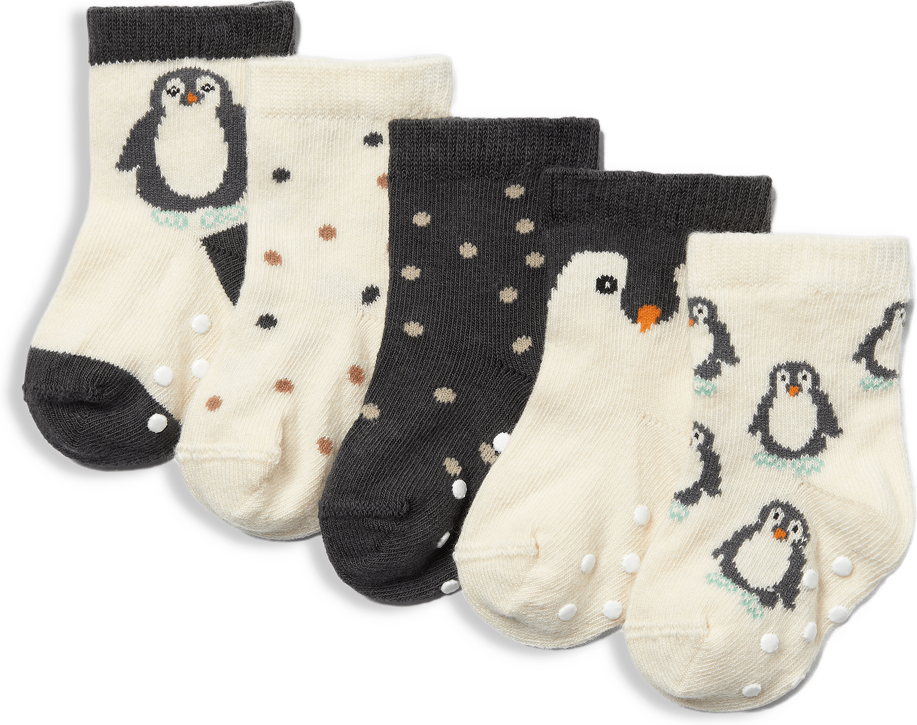 Strumpor med halkskydd, 5-pack