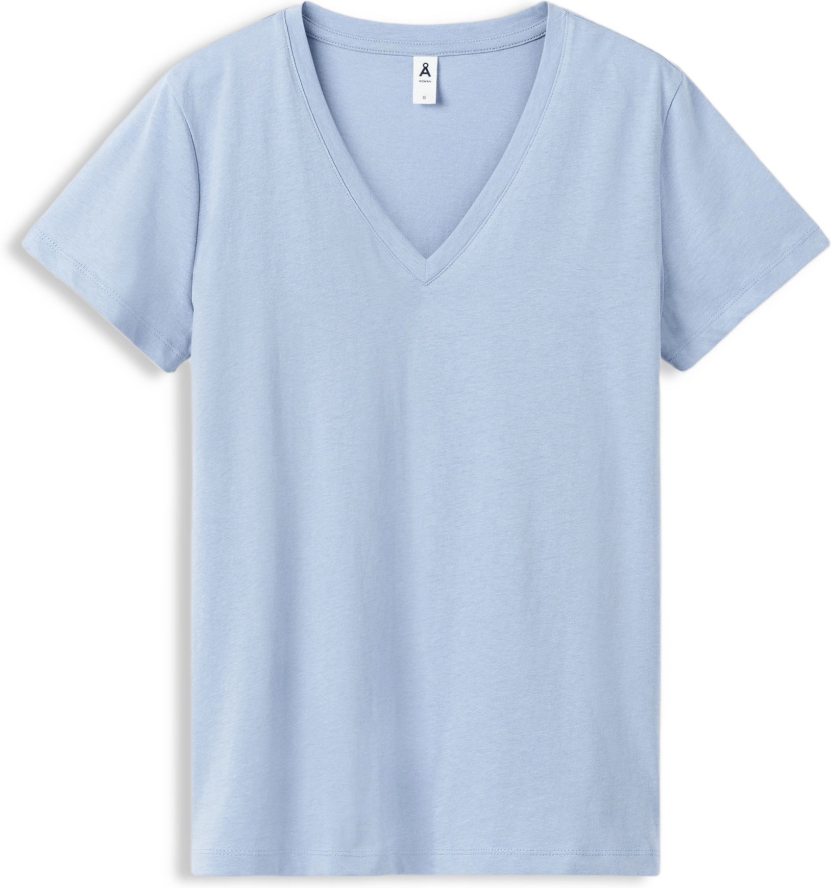 V-ringad t-shirt i ekologisk bomull LENA