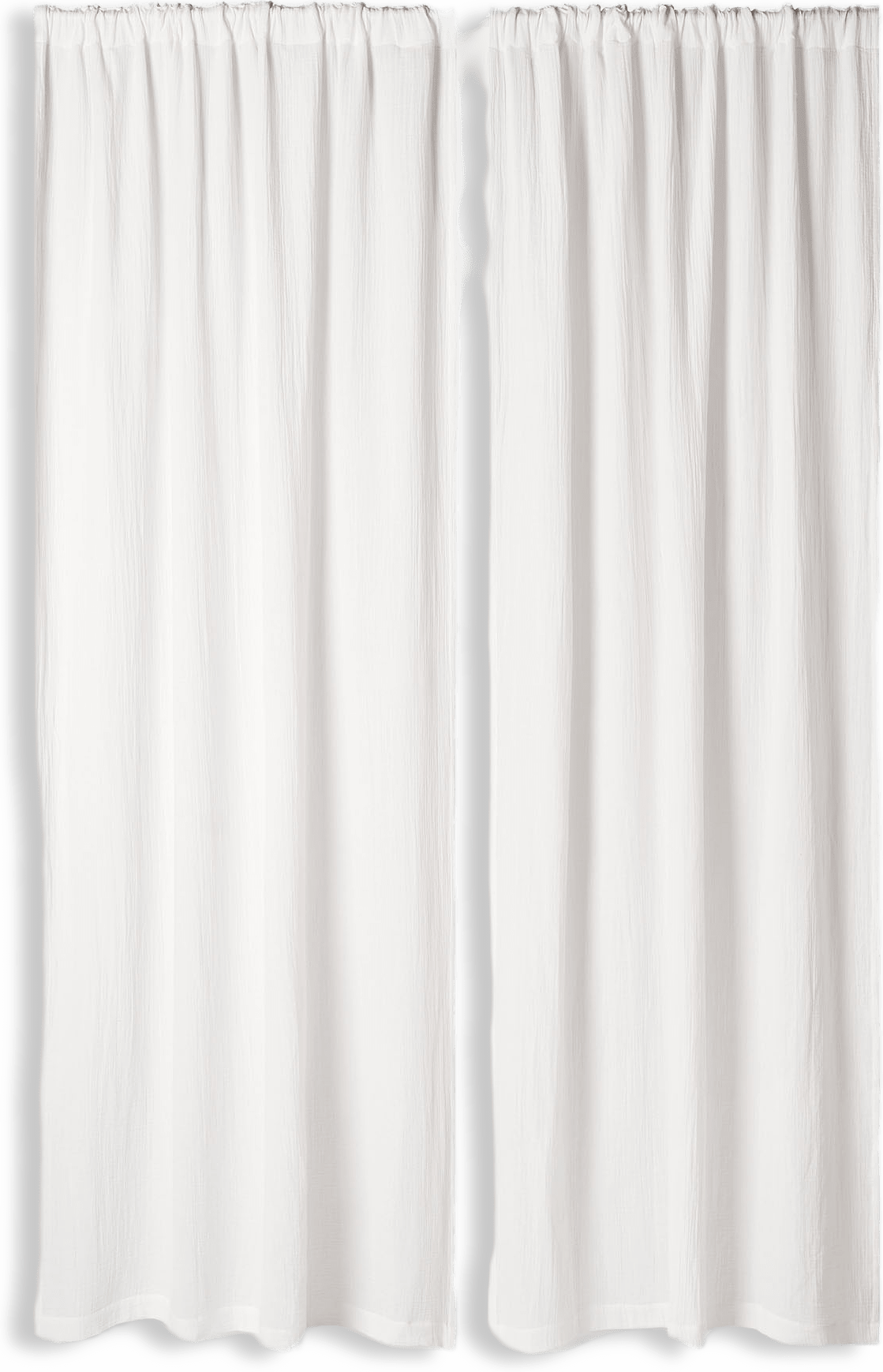 Gardin i muslin 130x250 cm, 2-pack