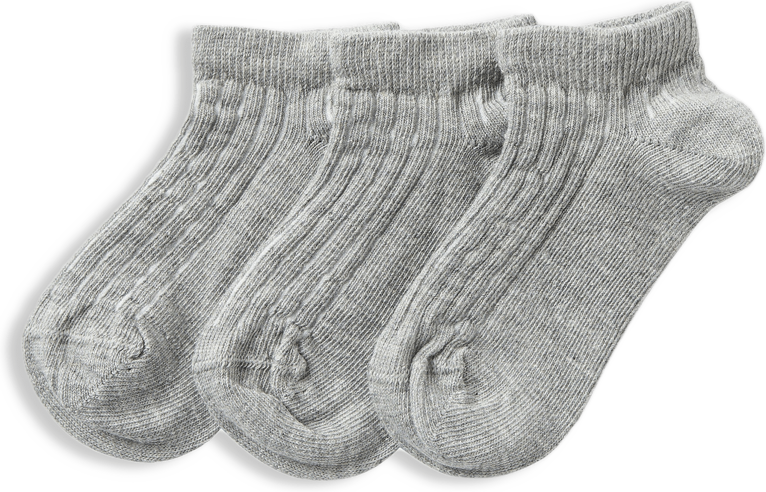 Ribbade ankelsockor, 3-pack