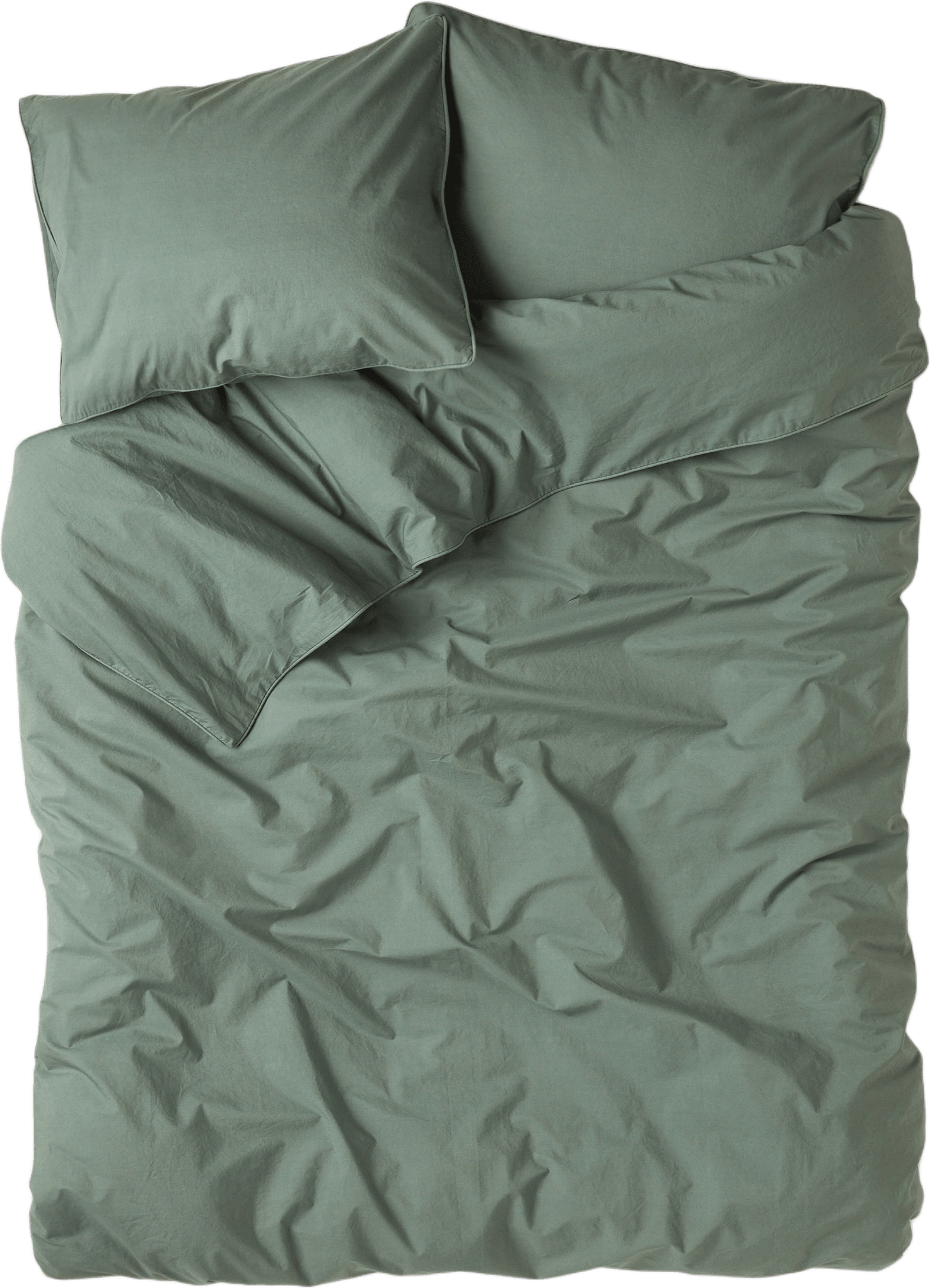 Enfärgat bäddset i percale 220x210 cm