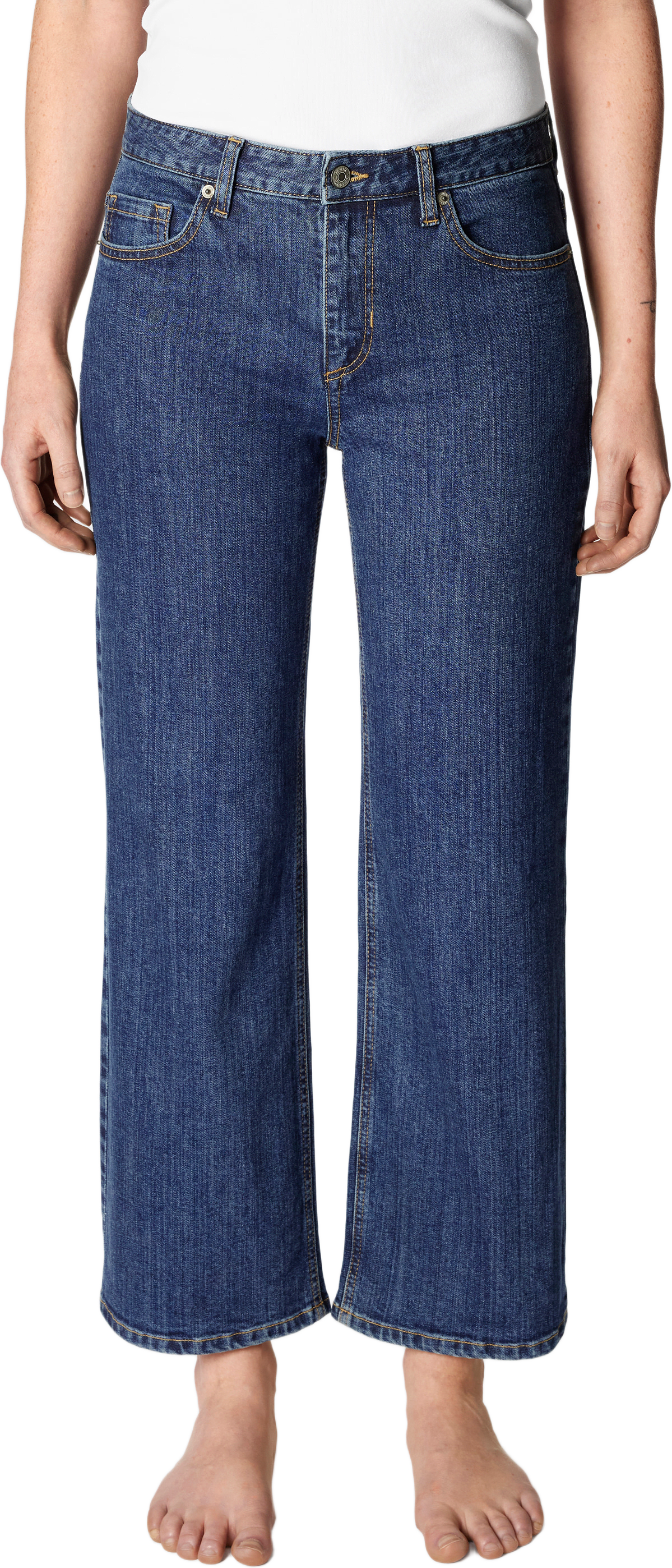 Croppade jeans med raka ben BROOKE