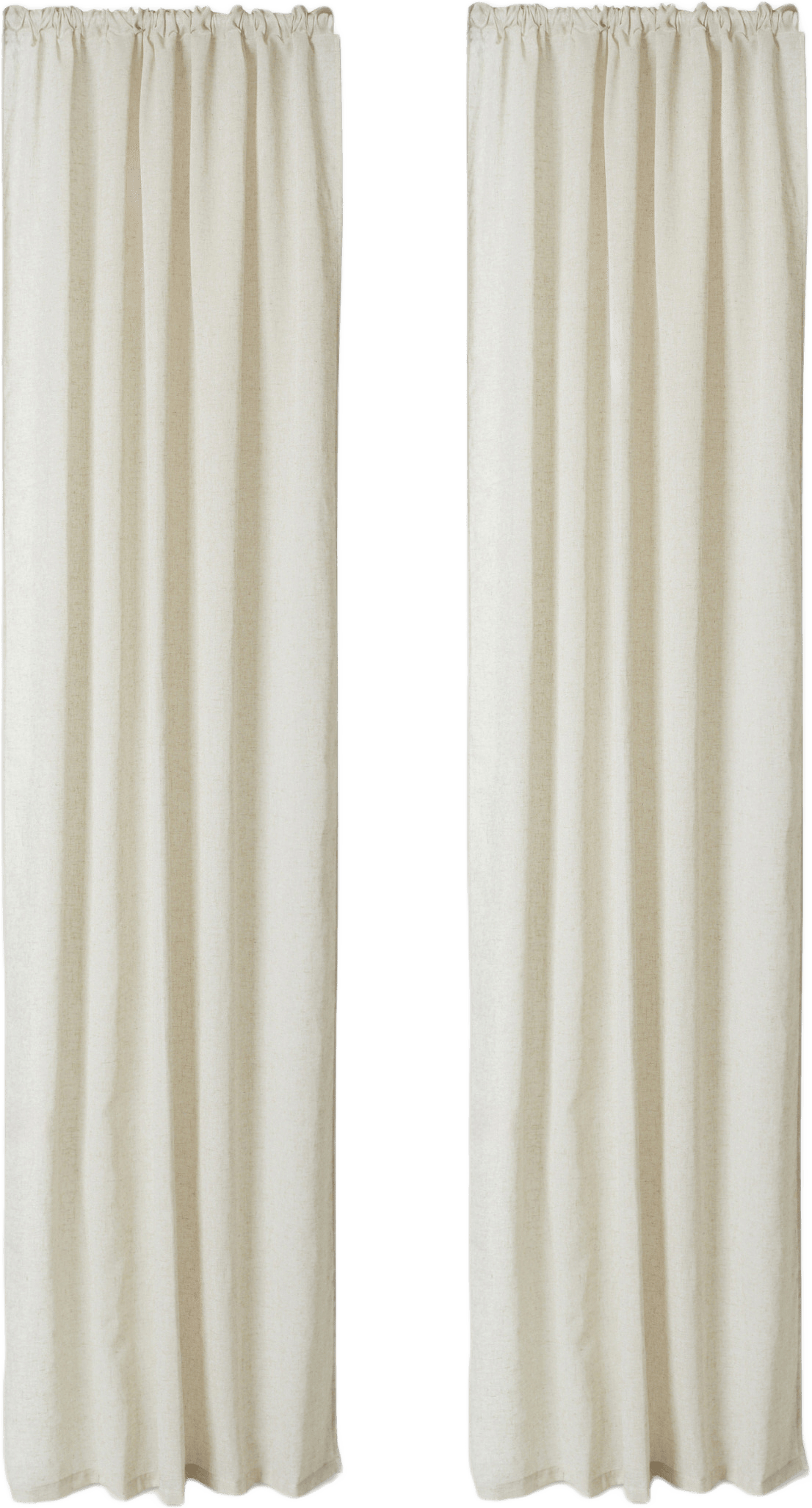 Skir gardin i linnemix MILOU 135x300 cm, 2-pack
