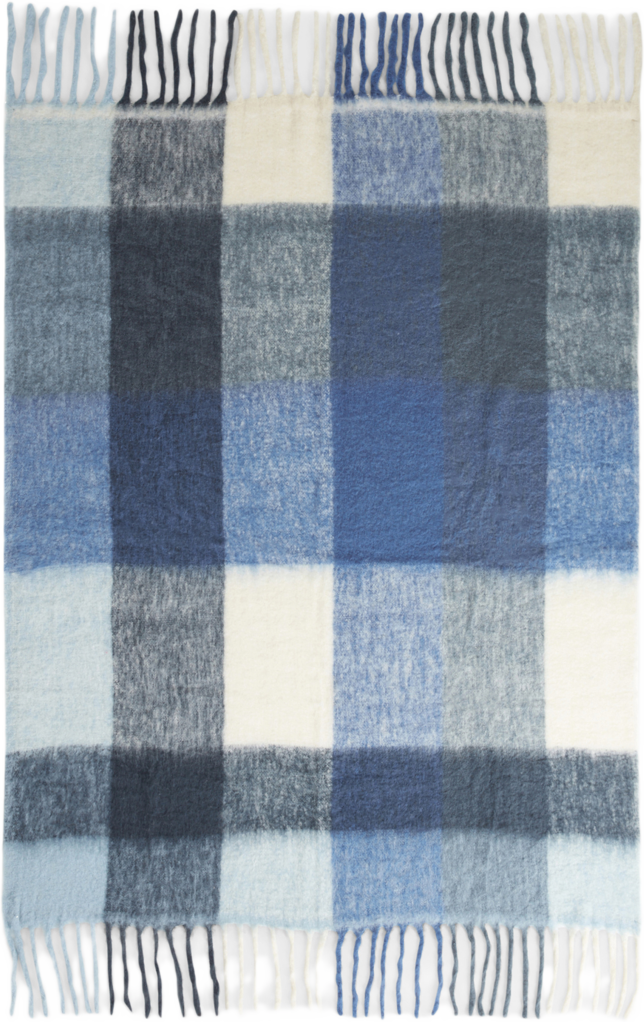 Rutig pläd i ullmix WOLFIE 130x170 cm