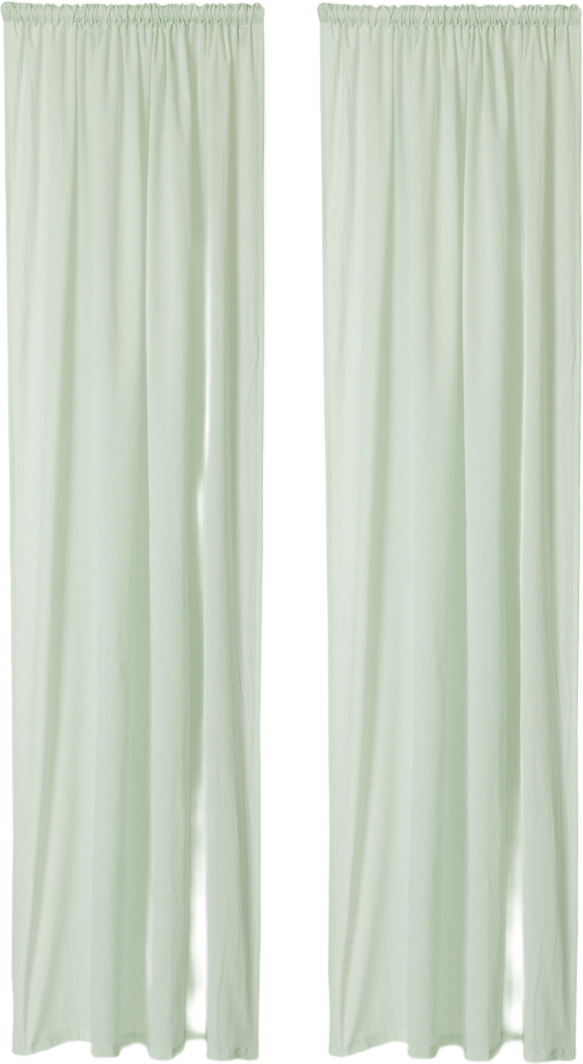Skir bomullsgardin MADDIE 130x250 cm, 2-pack