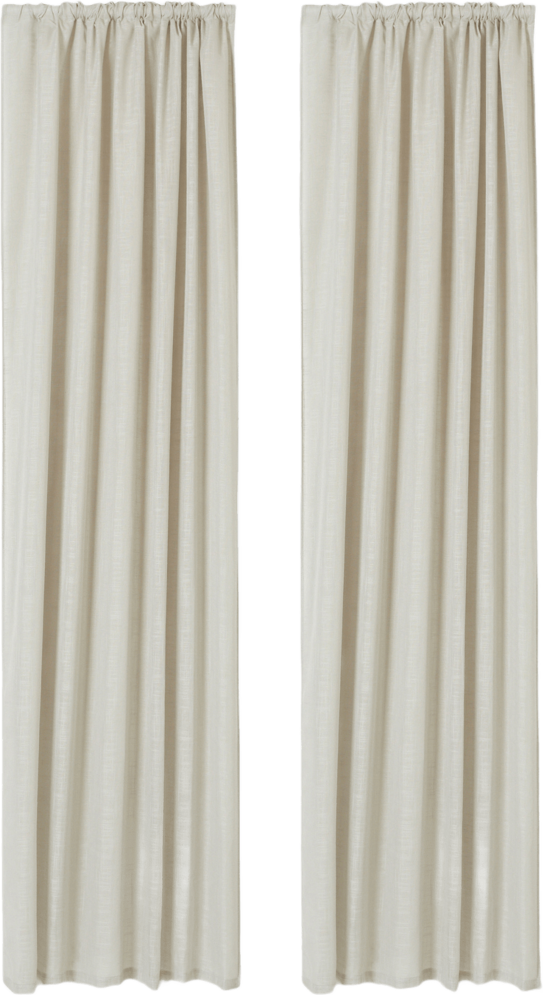 Skir bomullsgardin MADDIE 130x250 cm, 2-pack
