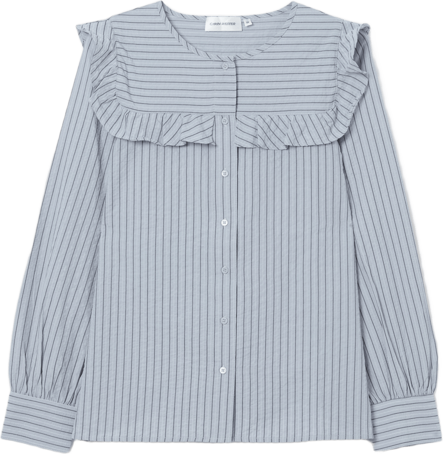 Blus med volang MARSALA