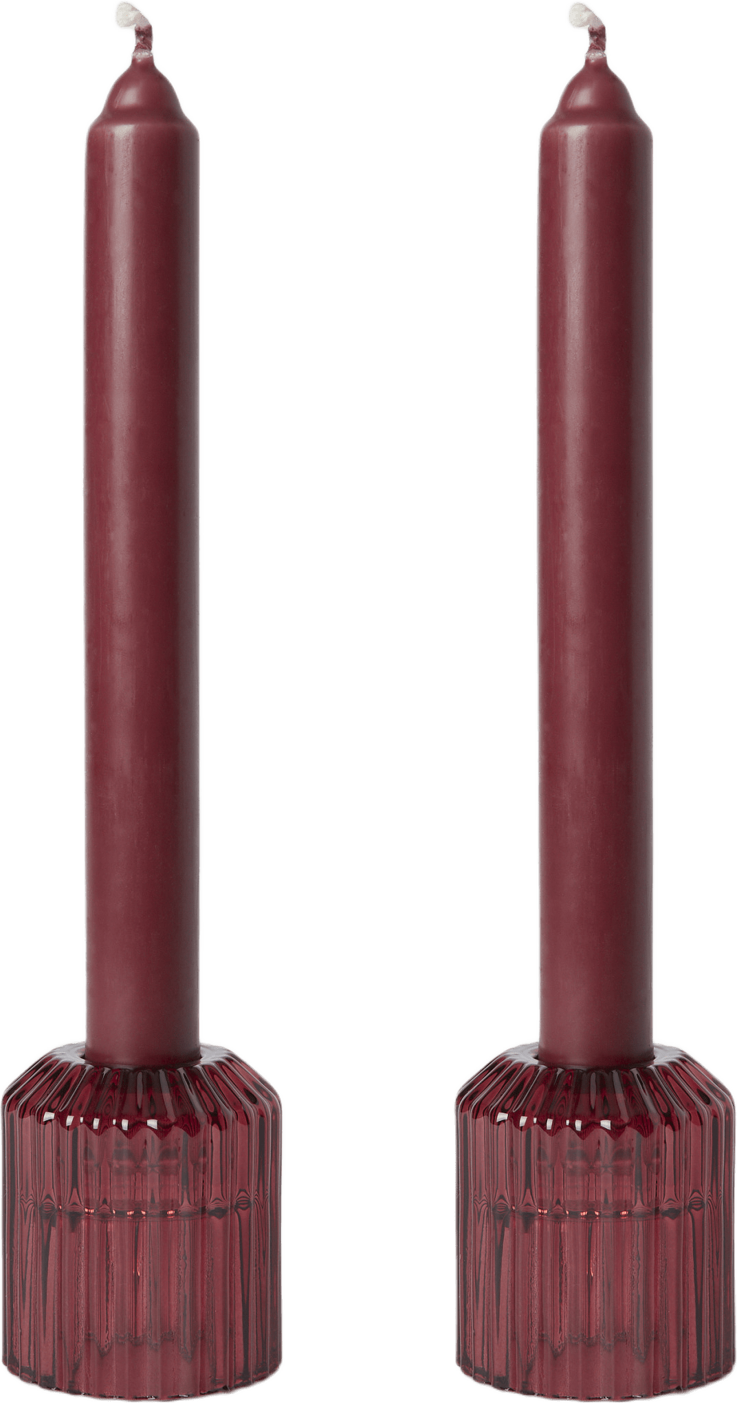 Gåvoset låg ljusstake och ljus, 2-pack