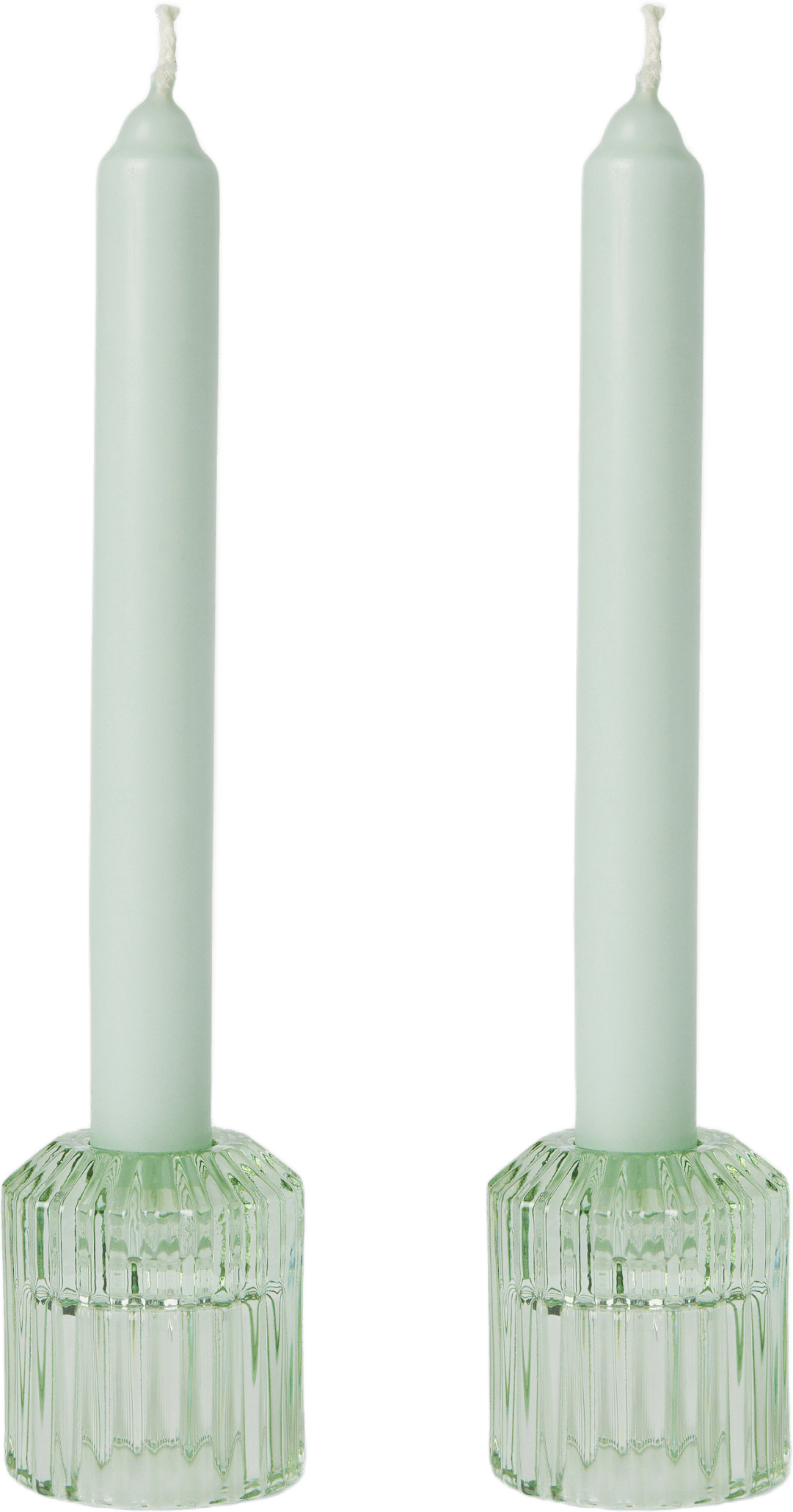 Gåvoset låg ljusstake och ljus, 2-pack
