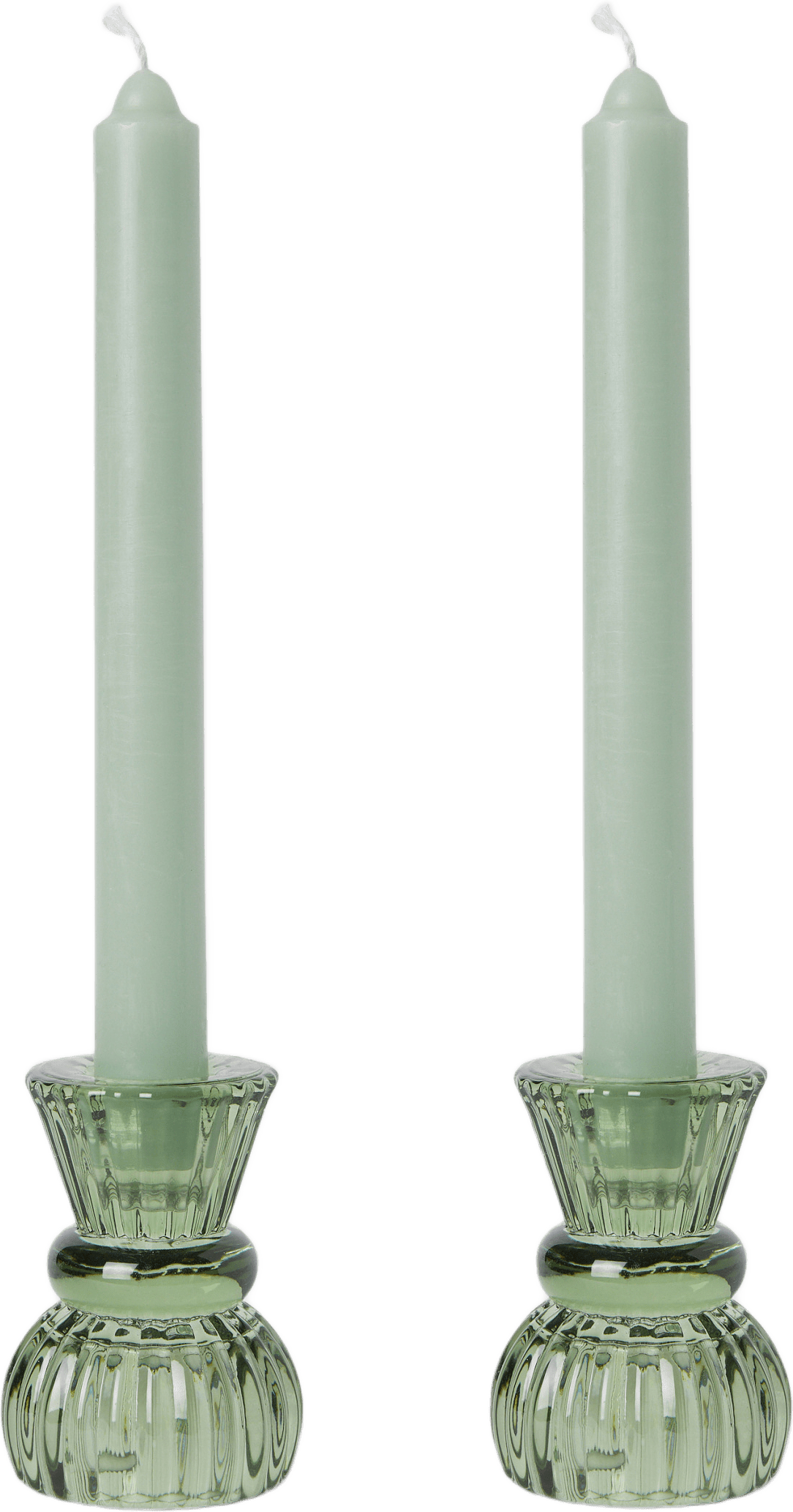 Gåvoset hög ljusstake och ljus, 2-pack