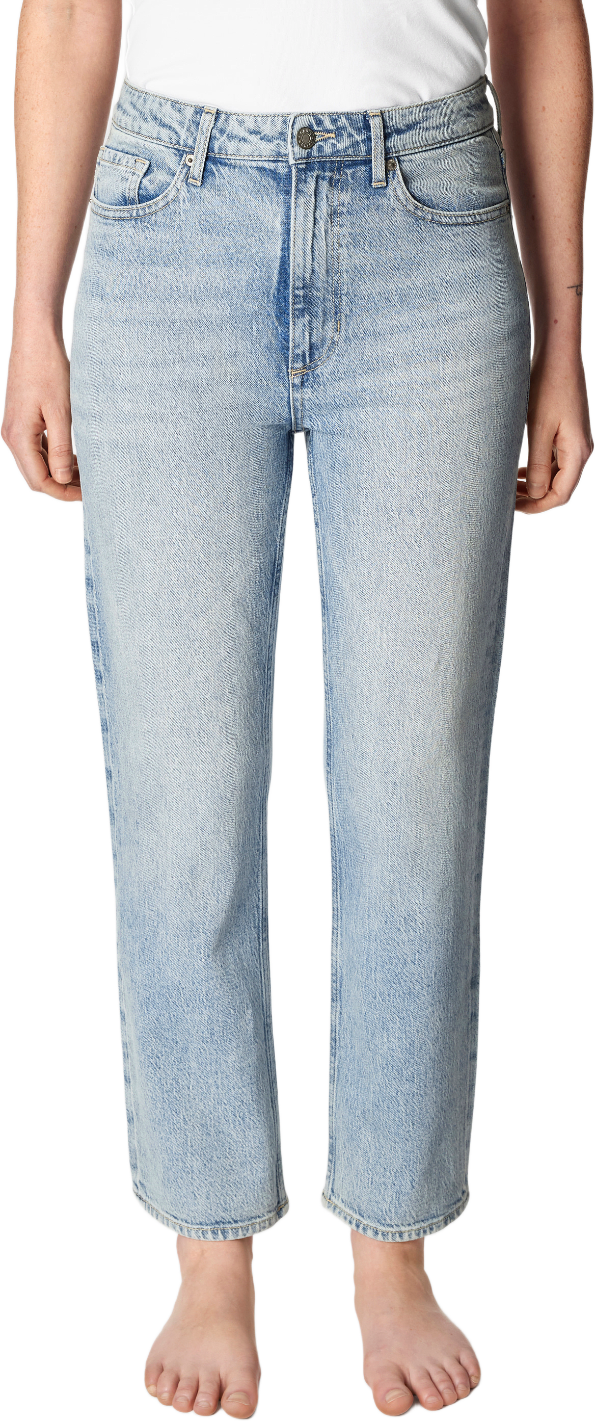 Croppade jeans med rak passform CARA