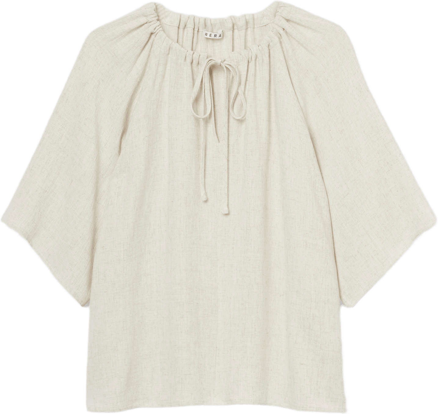 Blus med knytband BLUE