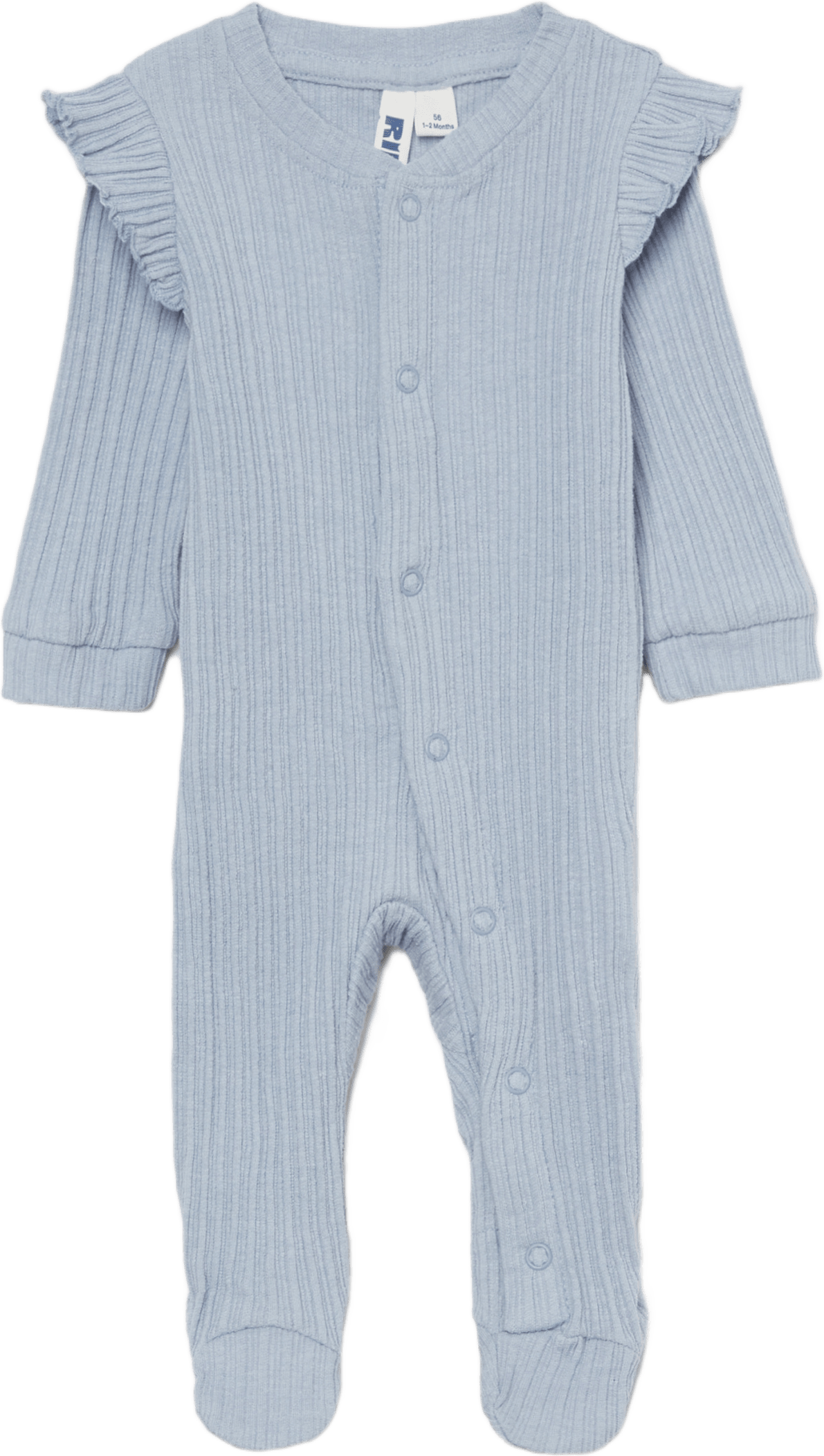 Ribbad pyjamas med tryckknappar JESSIE