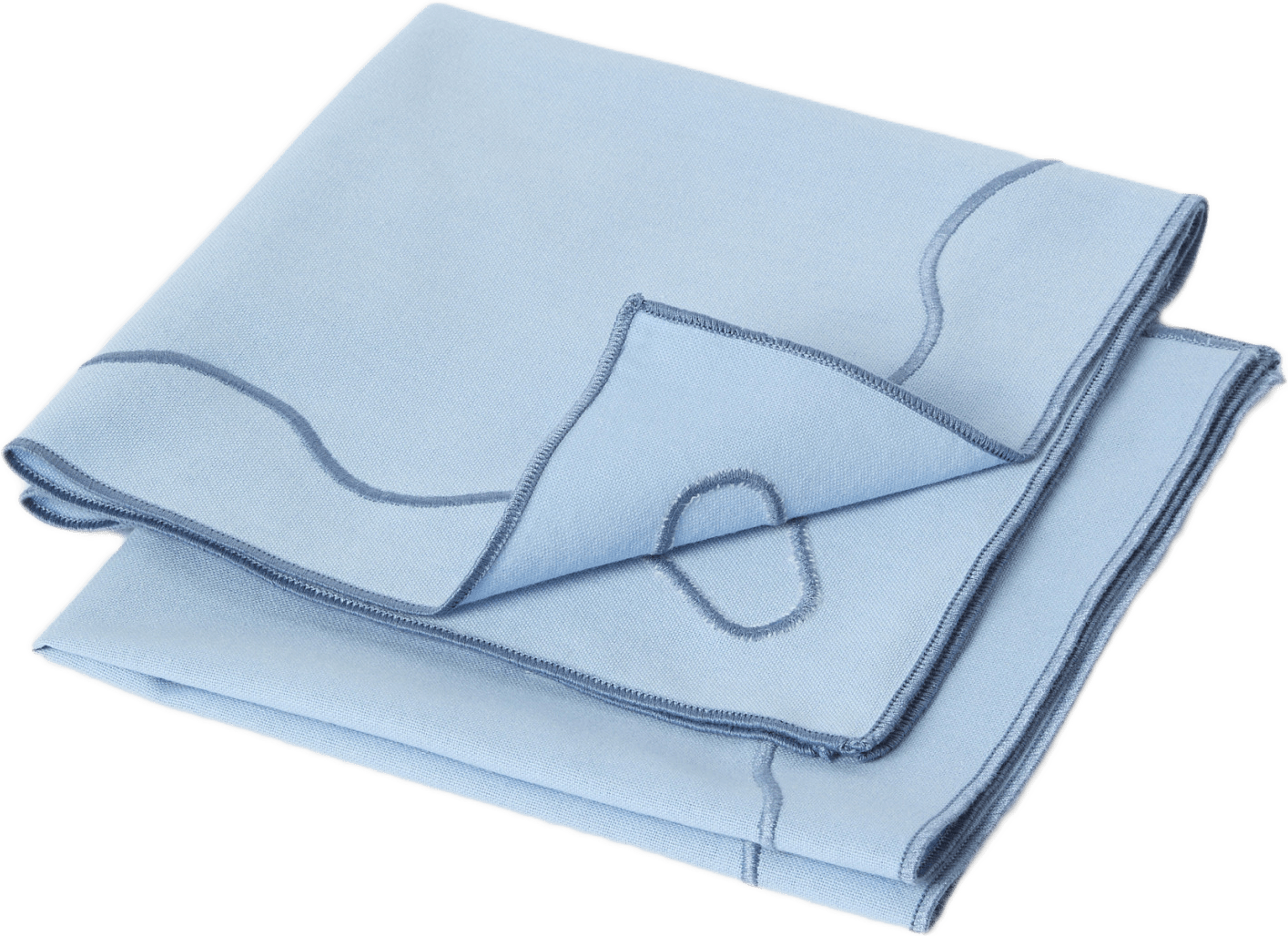 Bomullsservetter med broderi, 2-pack