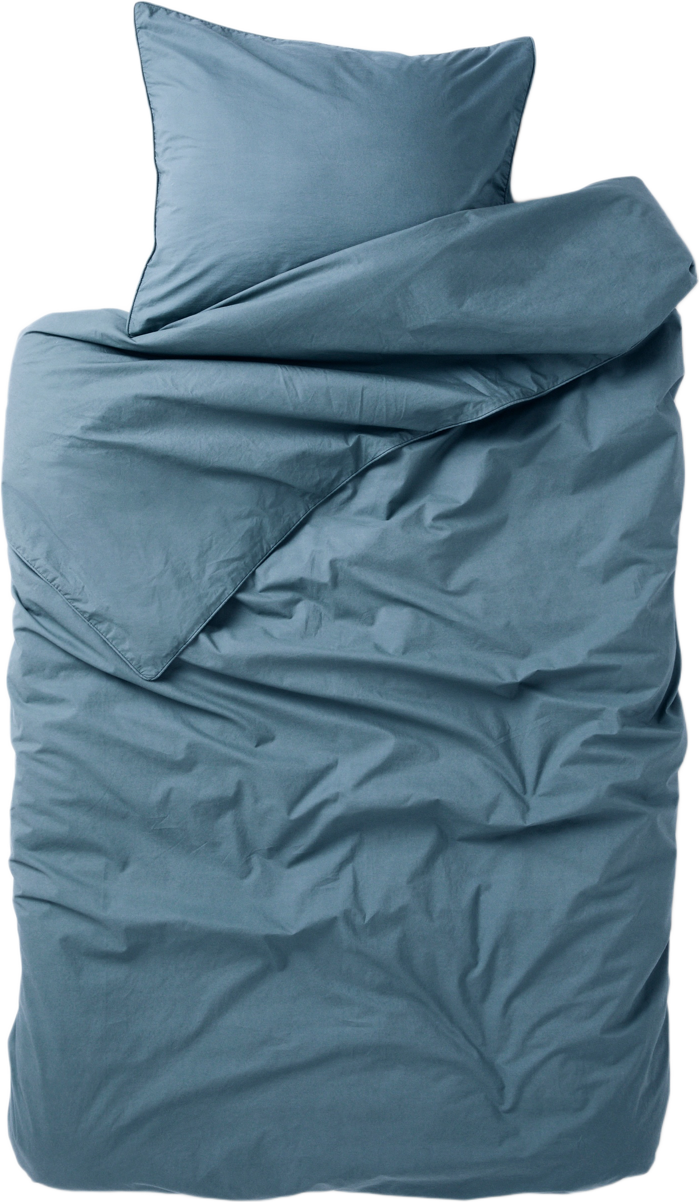 Enfärgat bäddset i percale 150x210 cm