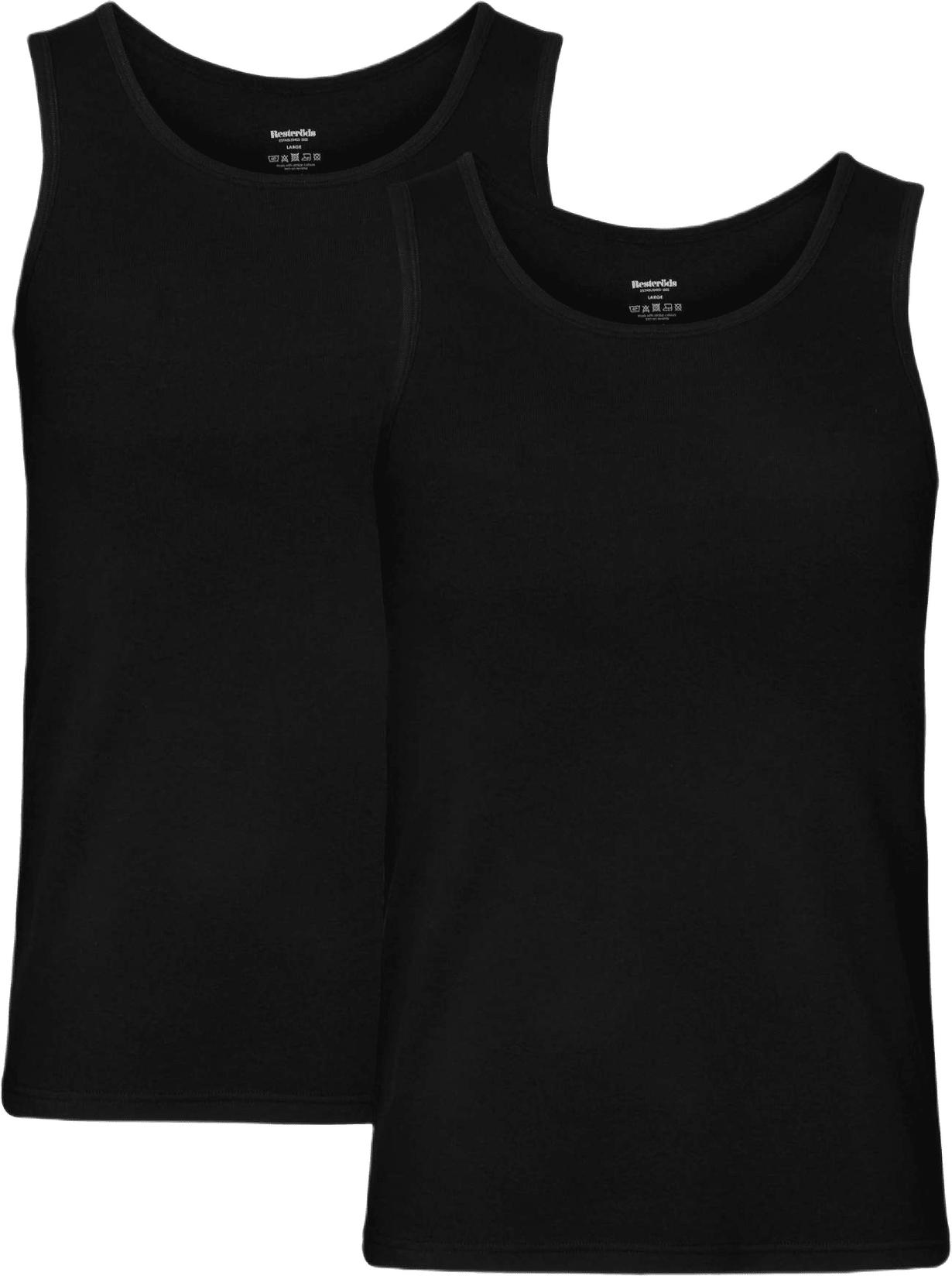 Bambu, Linne "rib", 2-pack, Svart