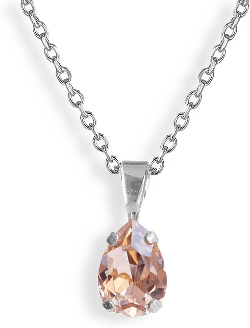 Petite Drop Necklace Vintage Rose