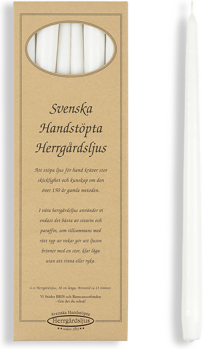 Svenska Handsstöpa Herrgårdsljus, 6-pack