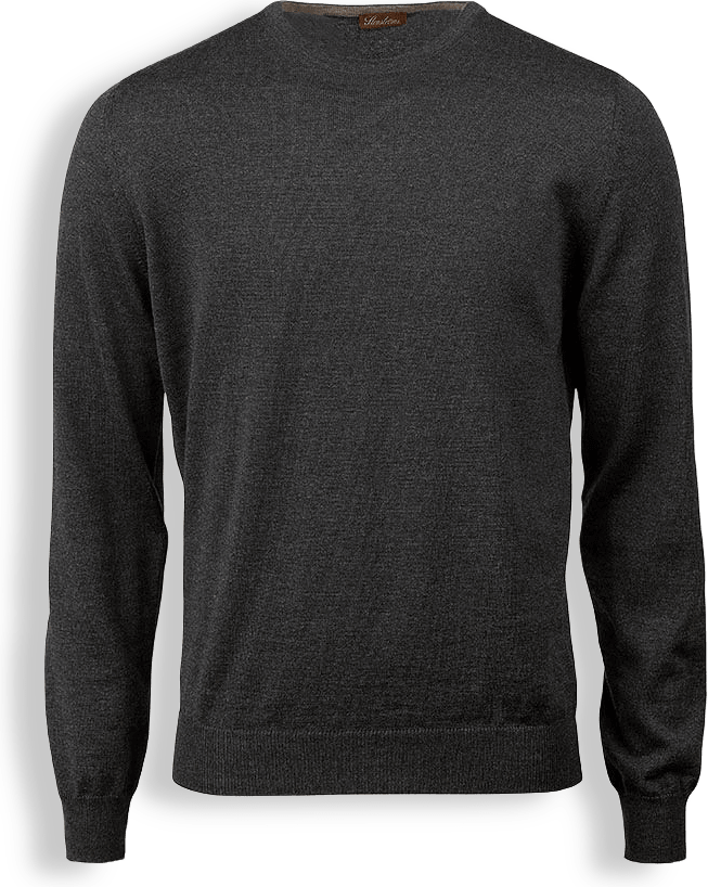 Blue Merino Crew Neck