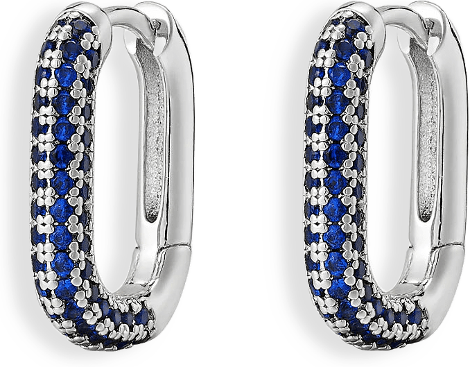 Pavé Chain Link Huggies