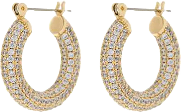 Pave Baby Amalfi Hoops