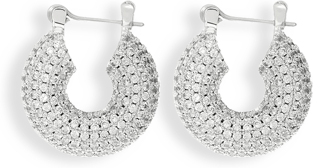 The Pavé Mini Donut Hoops