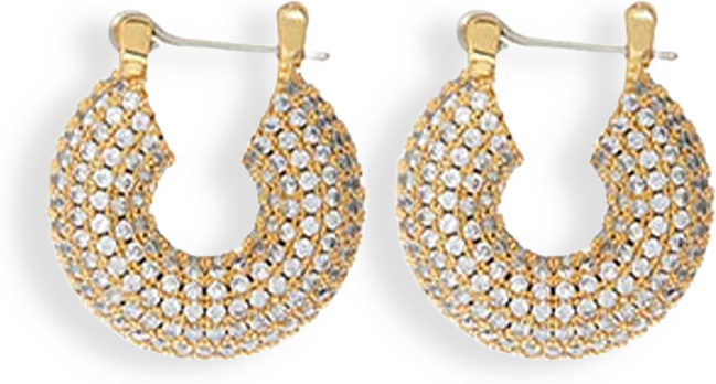 The Pavé Mini Donut Hoops