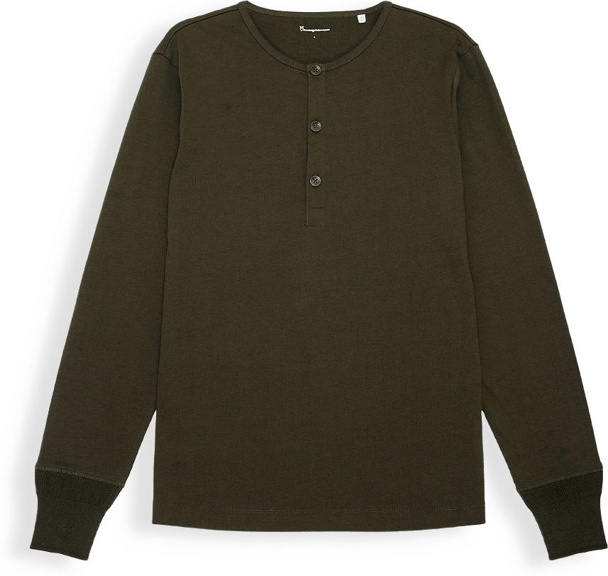 BO long sleeve henley - GOTS/Vegan