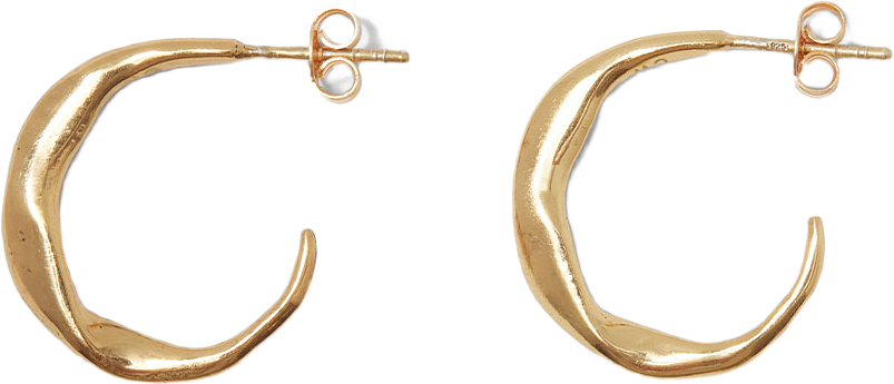 Molded Organic Hoop Earring Midi