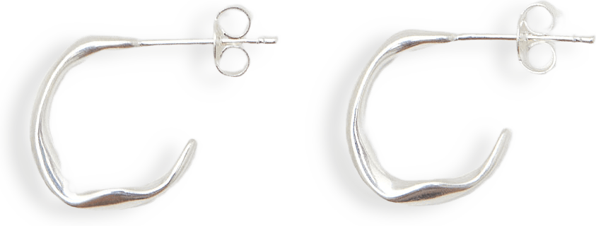 Molded Organic Hoop Earring S-Pair