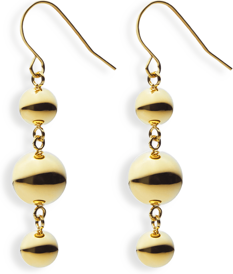 Triple Ball Drop Earrings