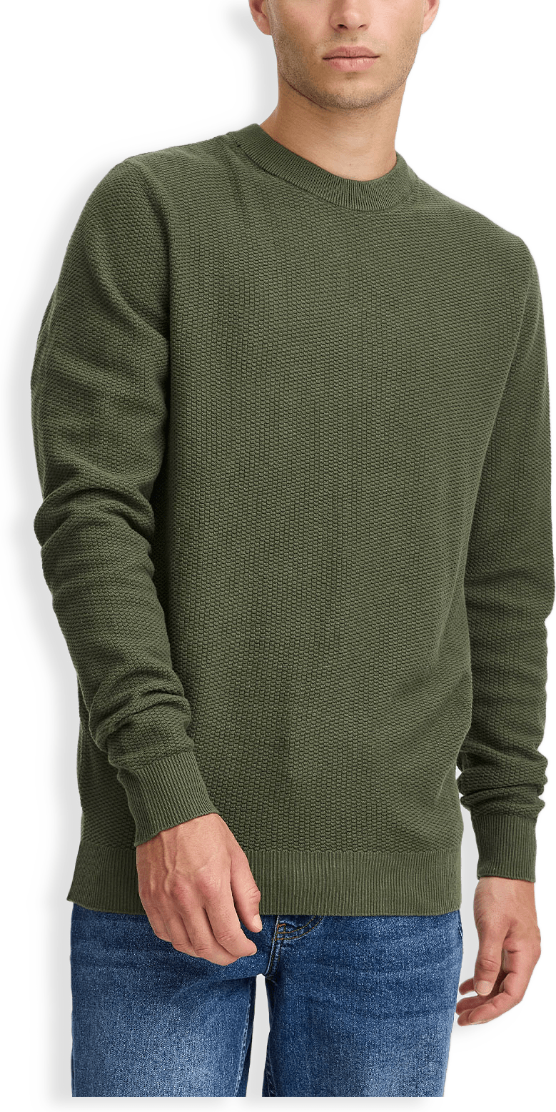 Cfkarl 0160 Structured Crew Neck Knit Pullover