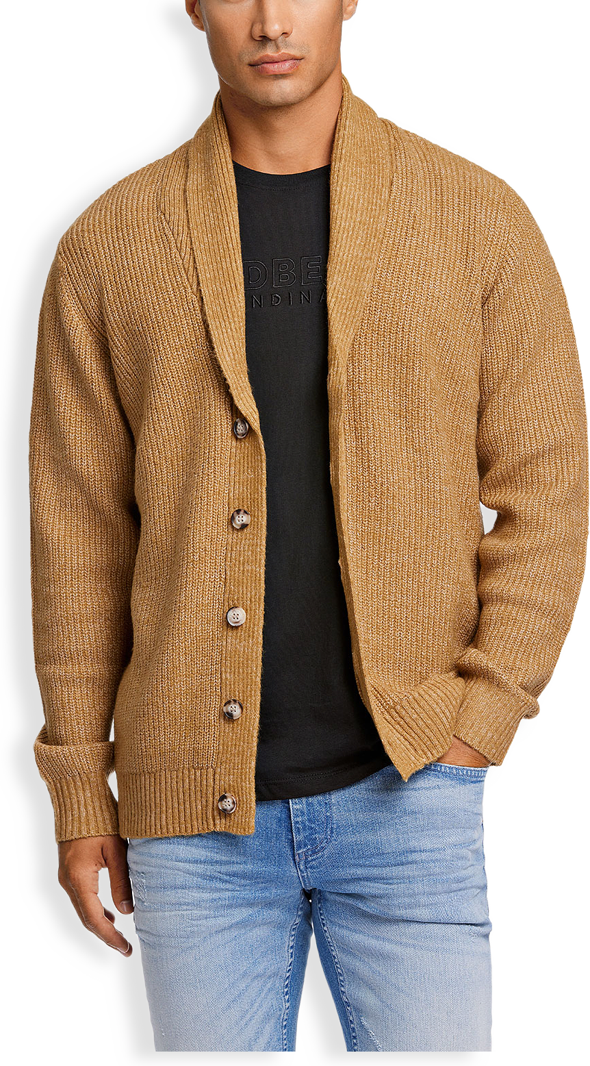 Shawl Collar Knit Cardigan