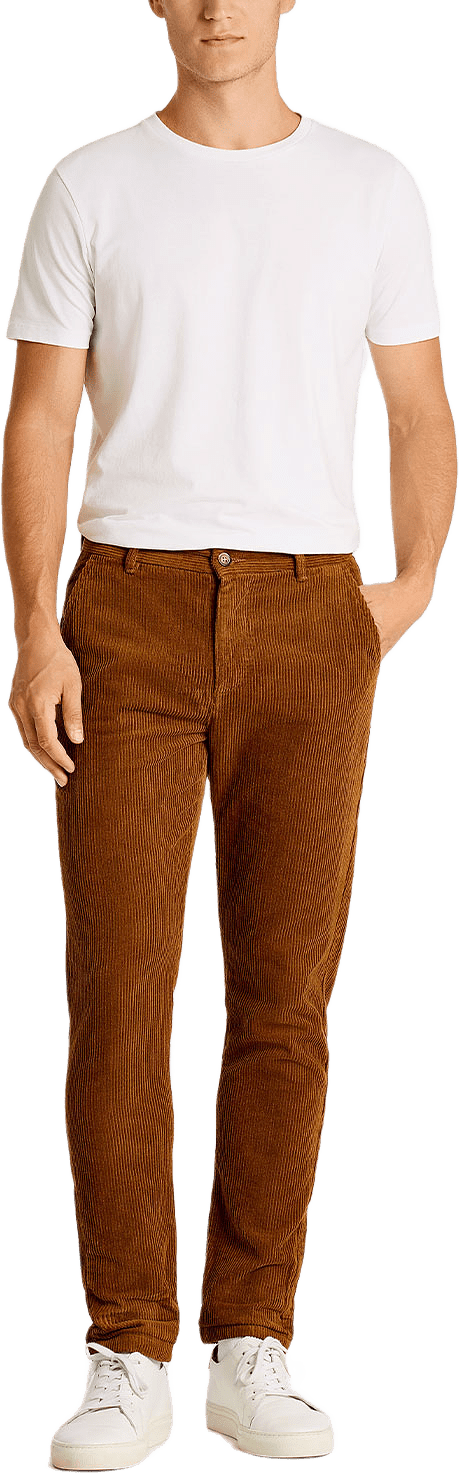 Cropped corduroy pants