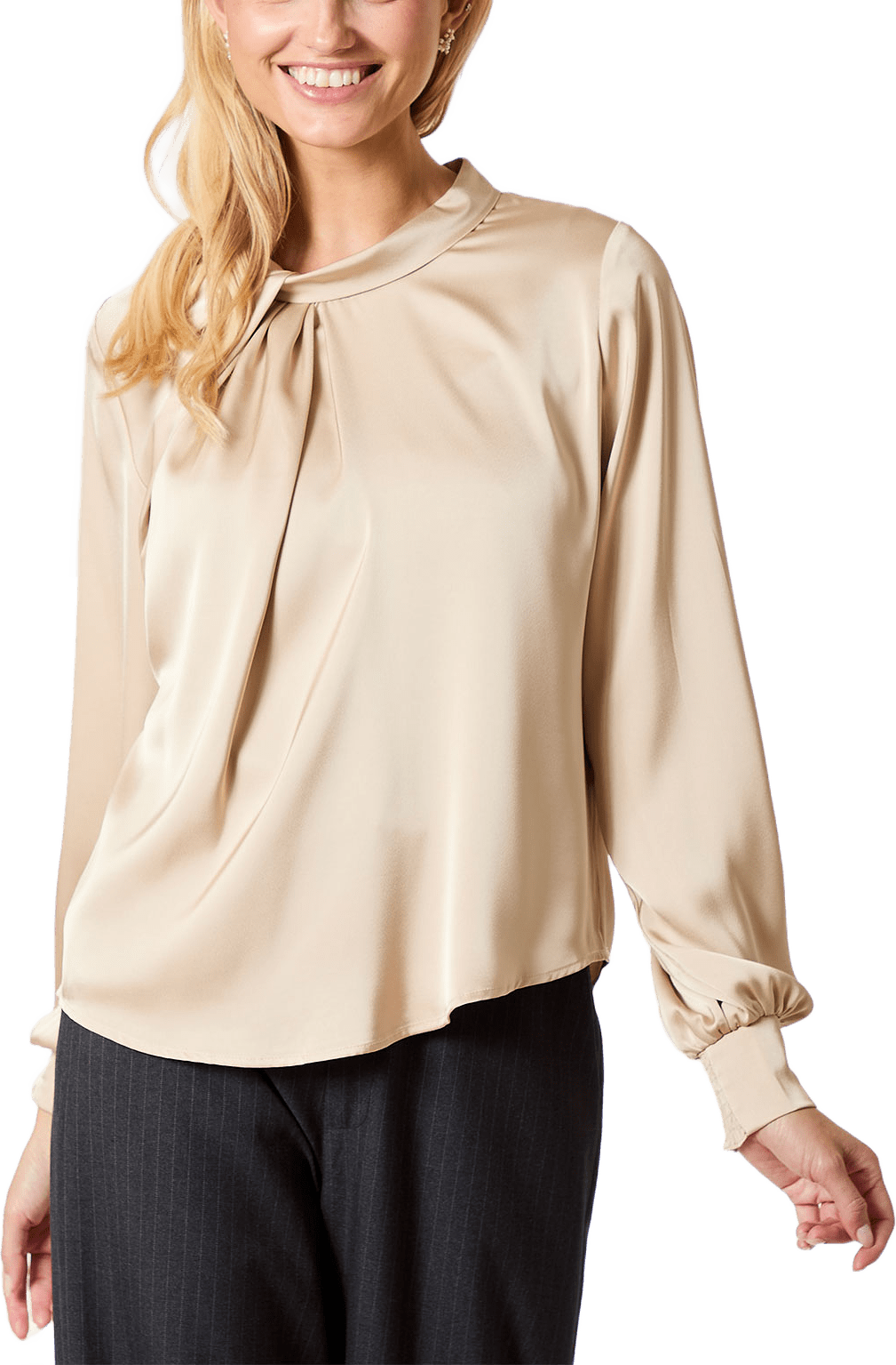 Fairy Drapy Satin Blouse
