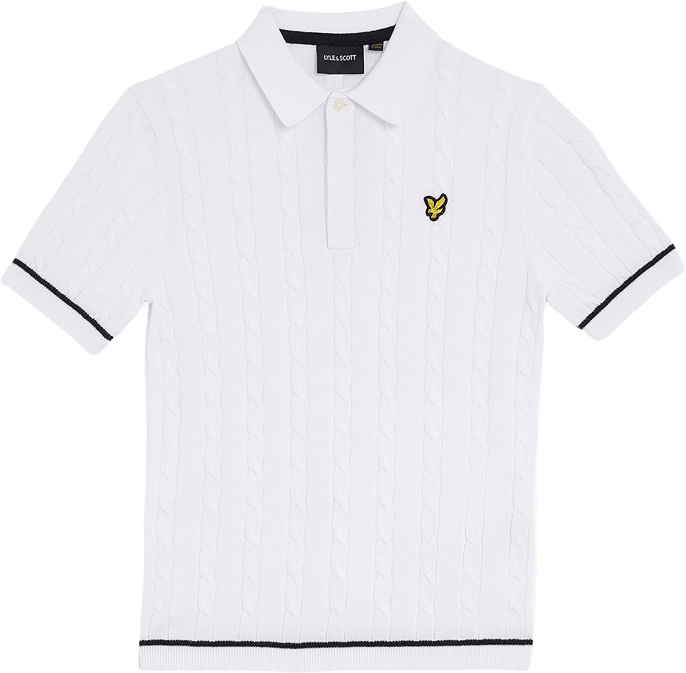 SS Cable Knit Polo