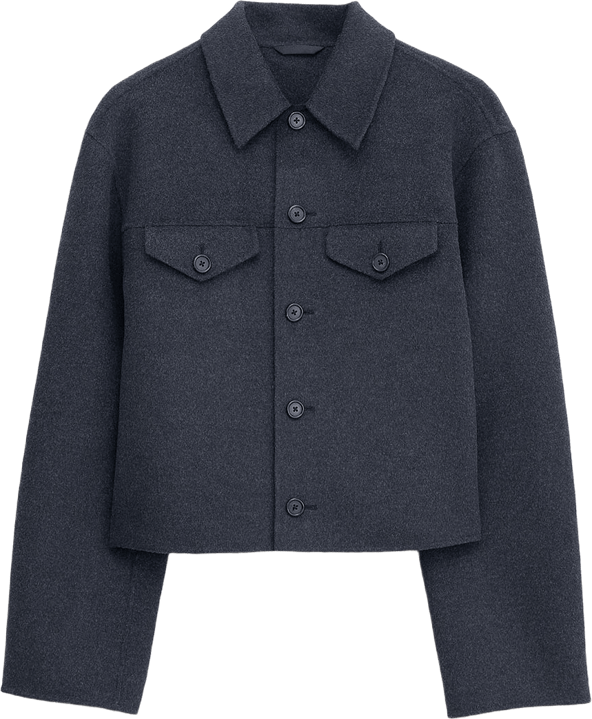 Short Wool Cashmere Jacket