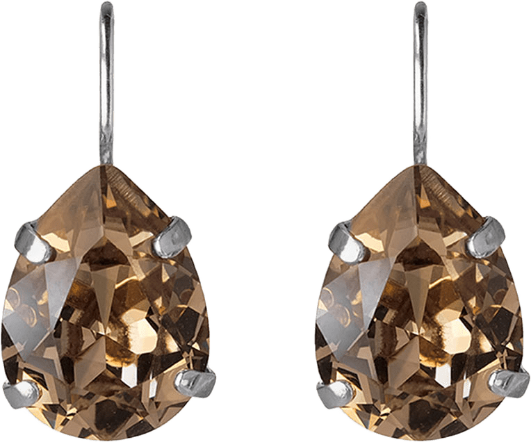 Mini Drop Clasp Earrings Greige