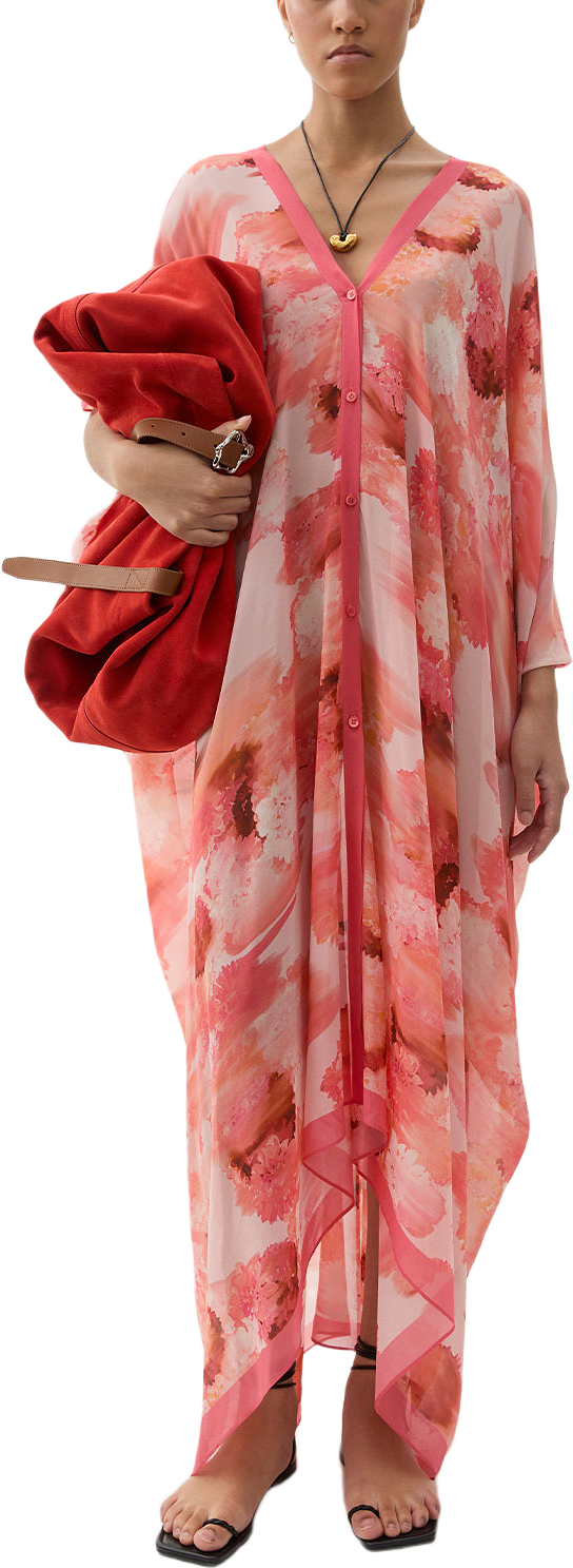 Agave Blurry Flower Caftan