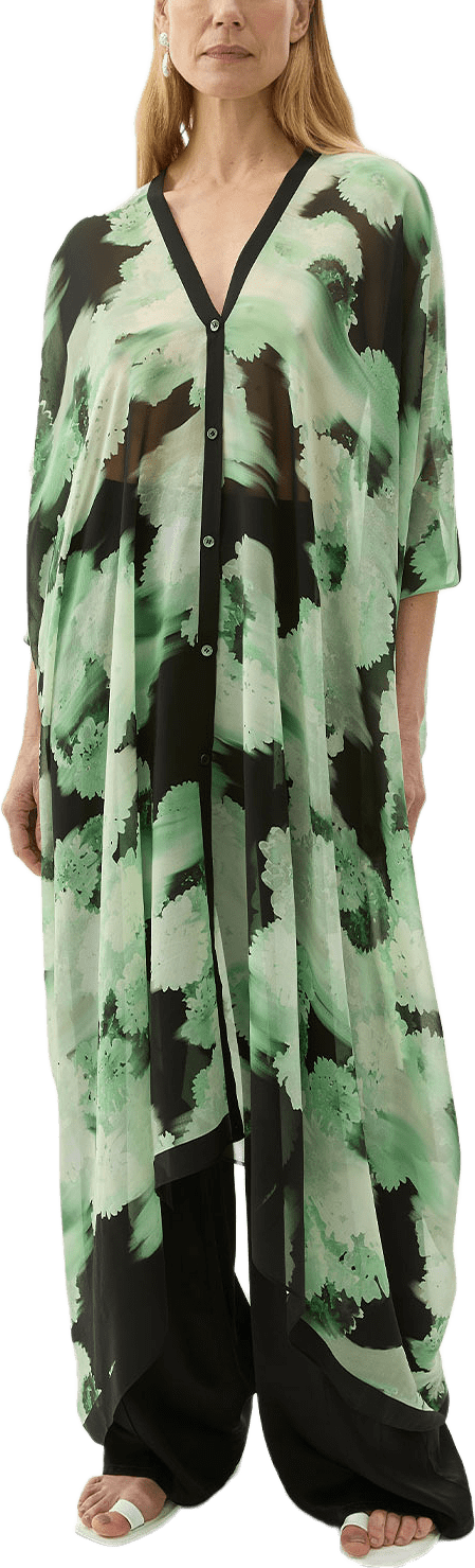 Agave Blurry Flower Caftan